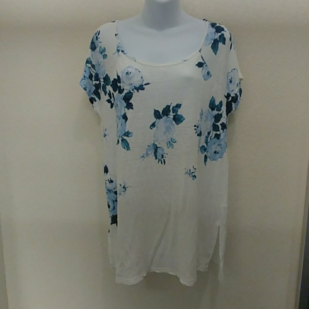 πLucky Brand Floral Linen Tunic Top - Picture 4 of 8